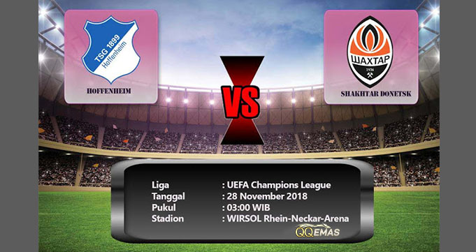 Prediksi Bola Hoffenheim Vs Shakhtar Donetsk 28 November 2018