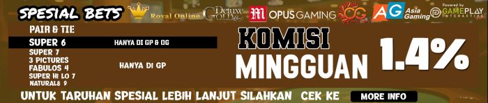 special bet komisi mingguan